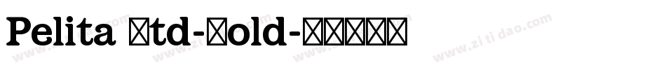 Pelita Std-Bold字体转换